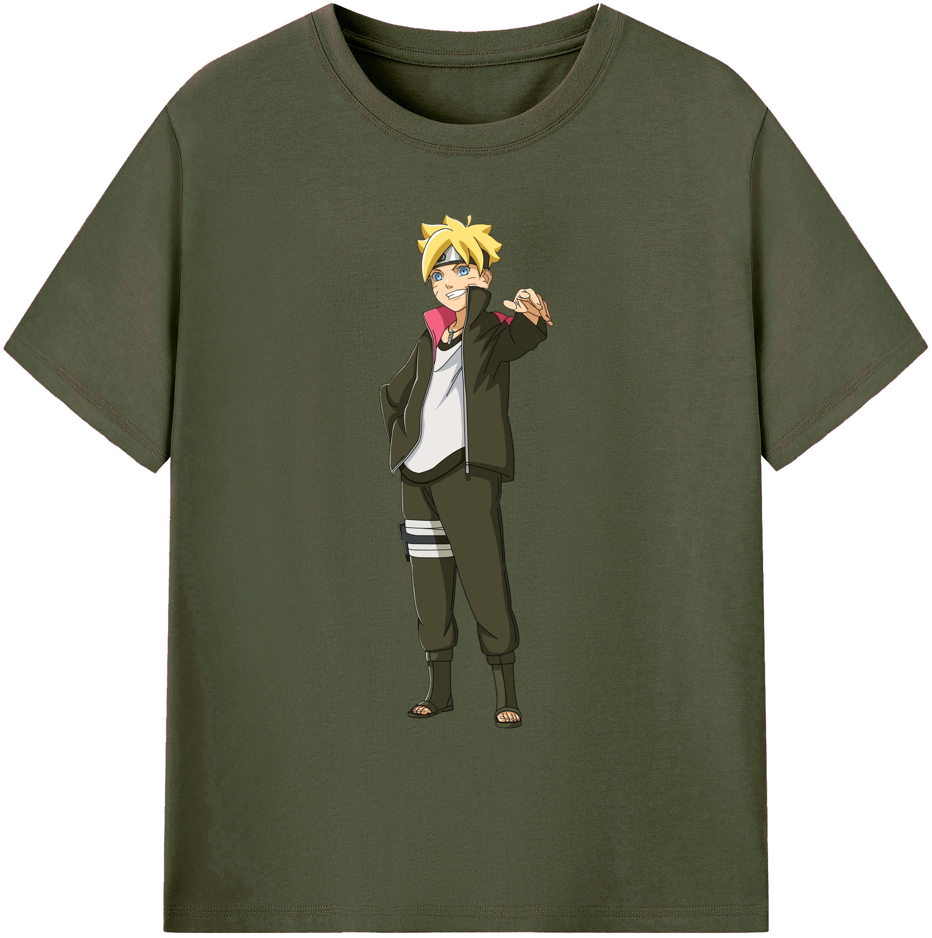 （画像用） NARUTO -ナルト- うずまき ボルト Uzumaki Boruto 綿100％ メンズ半袖Tシャツ｜肌触りやわらか＆通気性